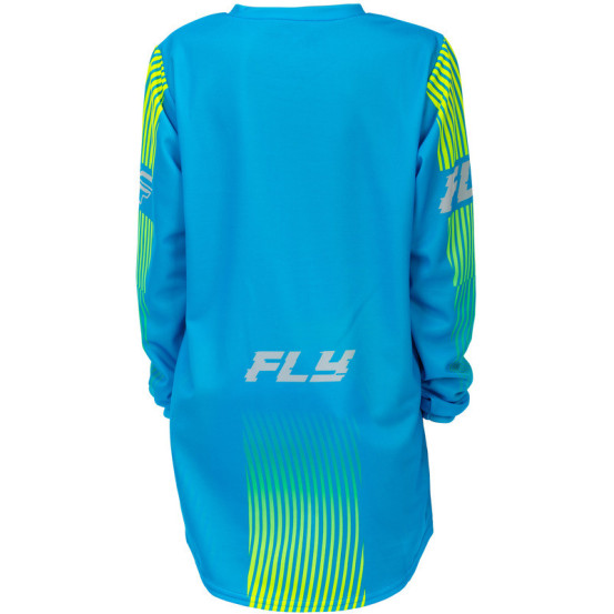 Maillot cross enfant Fly Racing 2026 F-16 - Bleu Jaune Fluo
