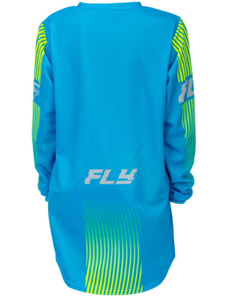 Maillot cross enfant Fly Racing 2026 F-16 - Bleu Jaune Fluo