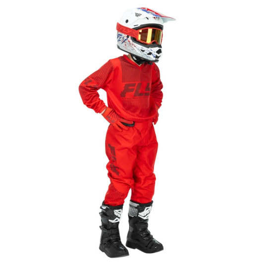 Pantalon cross enfant Fly Racing 2026 F-16 - Rouge