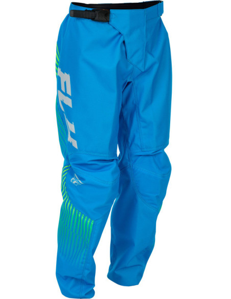 Pantalon cross enfant Fly Racing 2026 F-16 - Bleu Jaune Fluo