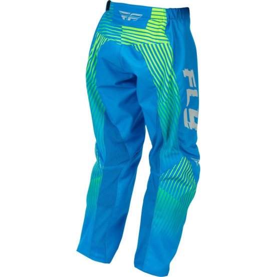 Pantalon cross enfant Fly Racing 2026 F-16 - Bleu Jaune Fluo