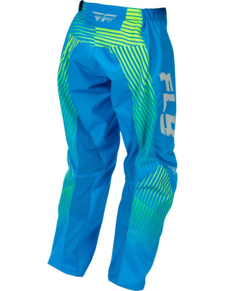 Pantalon cross enfant Fly Racing 2026 F-16 - Bleu Jaune Fluo