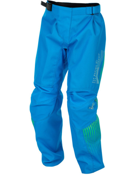 Pantalon cross enfant Fly Racing 2026 F-16 - Bleu Jaune Fluo