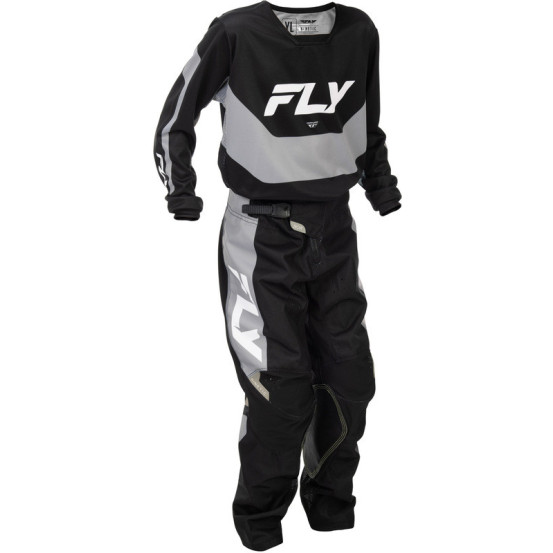 Maillot cross enfant Fly Racing 2026 Kinetic - Noir Gris