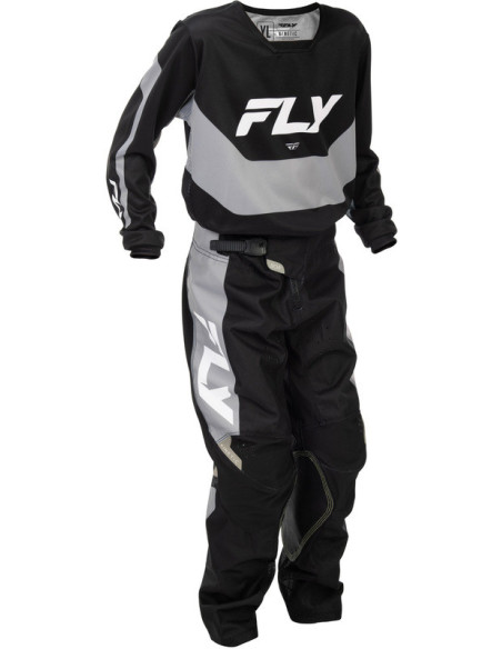Maillot cross enfant Fly Racing 2026 Kinetic - Noir Gris