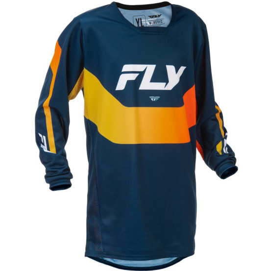 Maillot cross enfant Fly Racing 2026 Kinetic - Bleu Orange