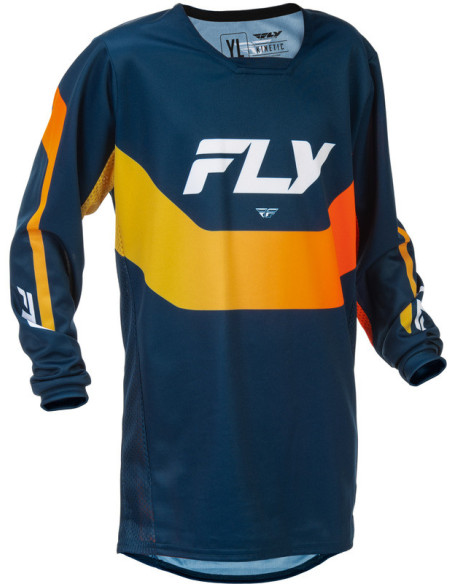 Maillot cross enfant Fly Racing 2026 Kinetic - Bleu Orange
