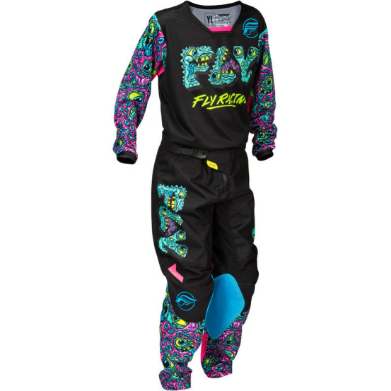 Pantalon cross enfant Fly Racing 2026 Kinetic - Noir - Multicolore