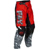 Pantalon cross enfant Fly Racing 2026 Kinetic - Rouge Blanc Noir