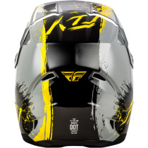Casque enfant cross Fly Racing Kinetic - Drip - Gris Noir Jaune 2