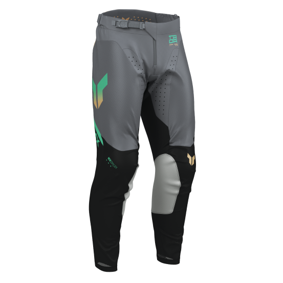 Pantalon cross Thor 2026 Launchmode Vent Raptor - Gris Vert Noir