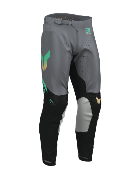 Pantalon cross Thor 2026 Launchmode Vent Raptor - Gris Vert Noir