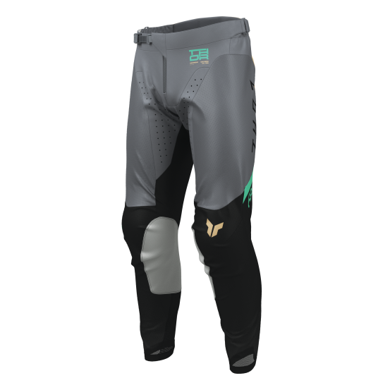 Pantalon cross Thor 2026 Launchmode Vent Raptor - Gris Vert Noir