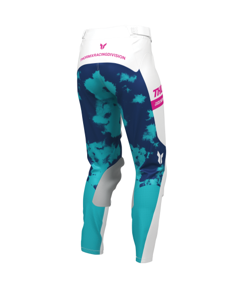 Pantalon cross femme Thor 2026 Launchmode Bleach - Blanc Bleu