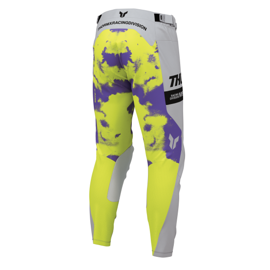 Pantalon moto enfant Thor 2026 Launchmode Bleach - Blanc Violet Jaune