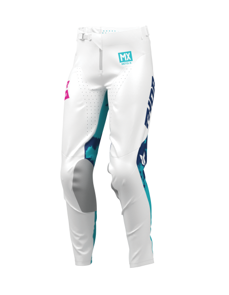 Pantalon moto enfant Thor 2026 Launchmode Bleach - Blanc Bleu