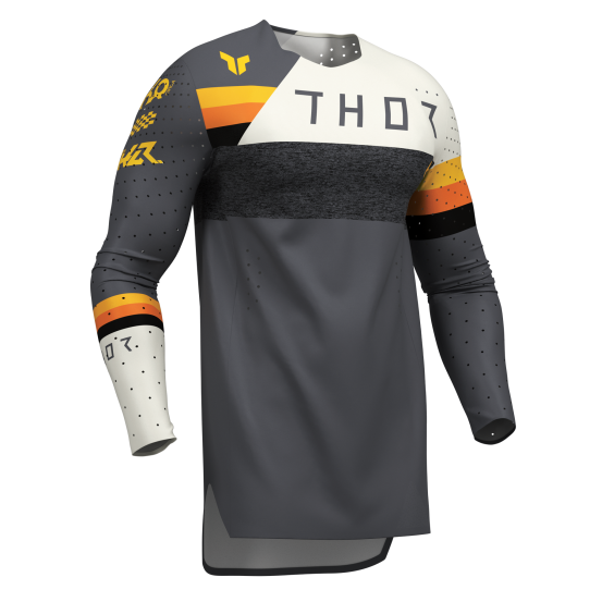 Maillot cross homme Thor 2026 Sportmode League - Vintage - Gris Blanc Orange
