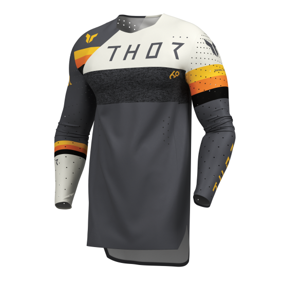 Maillot cross homme Thor 2026 Sportmode League - Vintage - Gris Blanc Orange