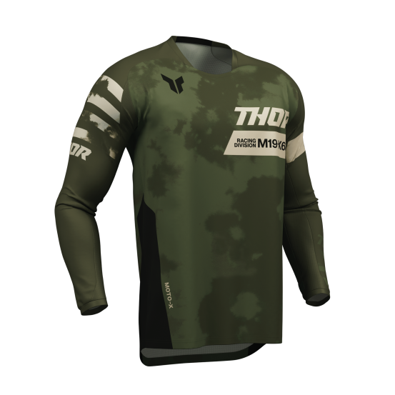 Maillot cross homme Thor 2026 Launchmode Bleach - Noir Camouflage