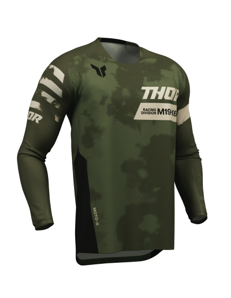 Maillot cross homme Thor 2026 Launchmode Bleach - Noir Camouflage