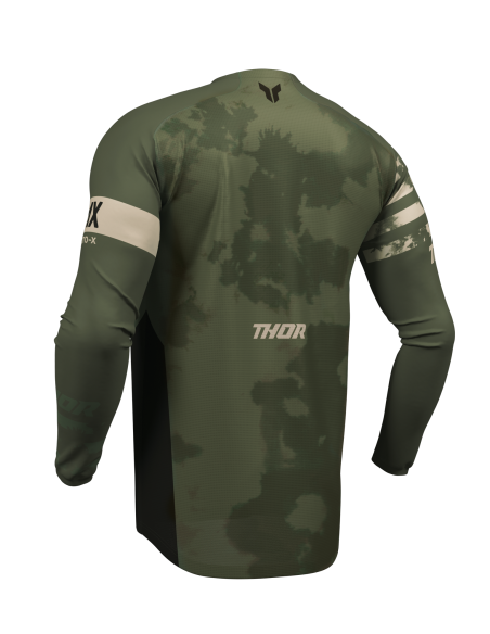 Maillot cross homme Thor 2026 Launchmode Bleach - Noir Camouflage