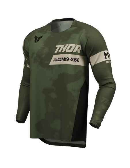 Maillot cross homme Thor 2026 Launchmode Bleach - Noir Camouflage