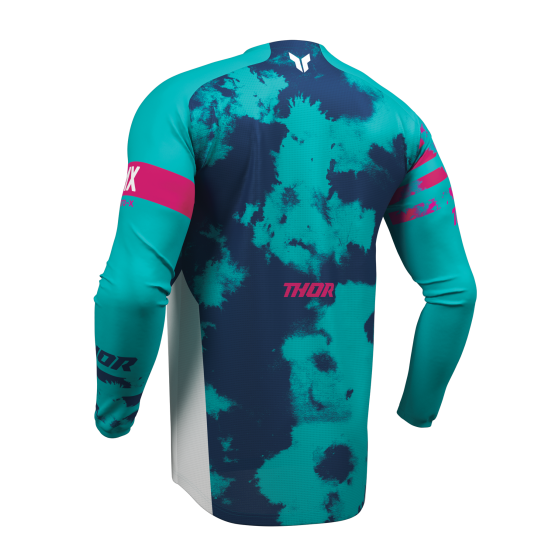 Maillot cross homme Thor 2026 Launchmode Bleach -  Bleu Rouge