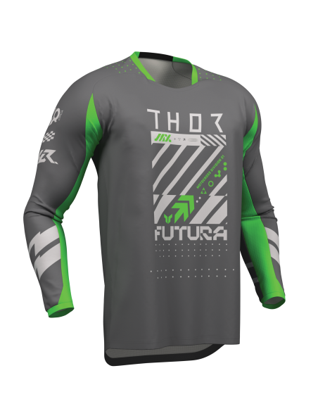 Maillot cross homme Thor 2026 Launchmode Futura - Gris Vert