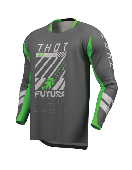 Maillot cross homme Thor 2026 Launchmode Futura - Gris Vert