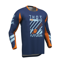 Maillot cross homme Thor 2026 Launchmode Futura - Bleu Orange