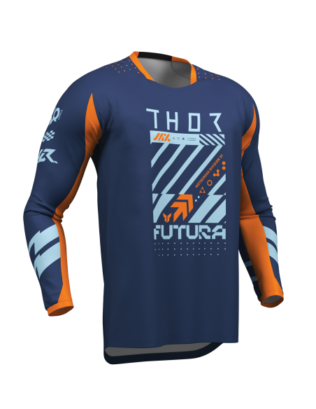 Maillot cross homme Thor 2026 Launchmode Futura - Bleu Orange