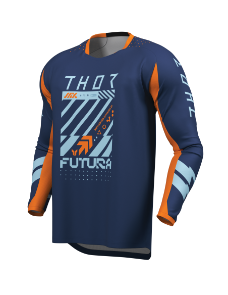 Maillot cross homme Thor 2026 Launchmode Futura - Bleu Orange