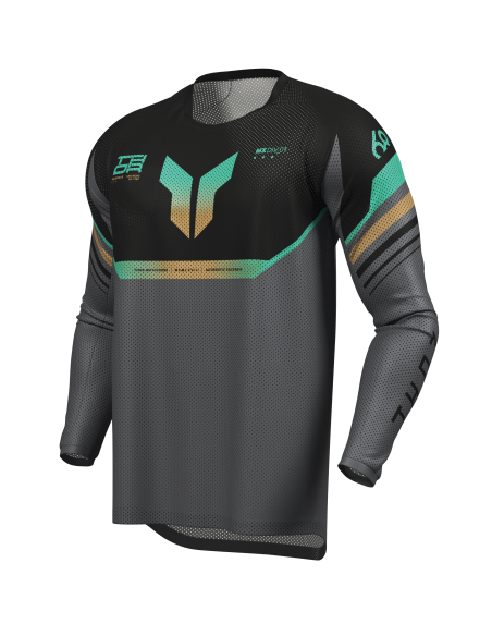 Maillot cross homme Thor 2026 Launchmode Vented Raptor - Noir Gris Bleu