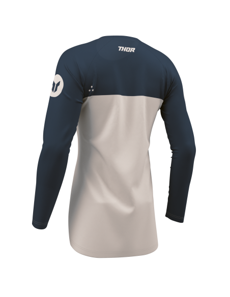 Maillot cross femme Thor 2026 Ridemode Menace - Blanc Bleu