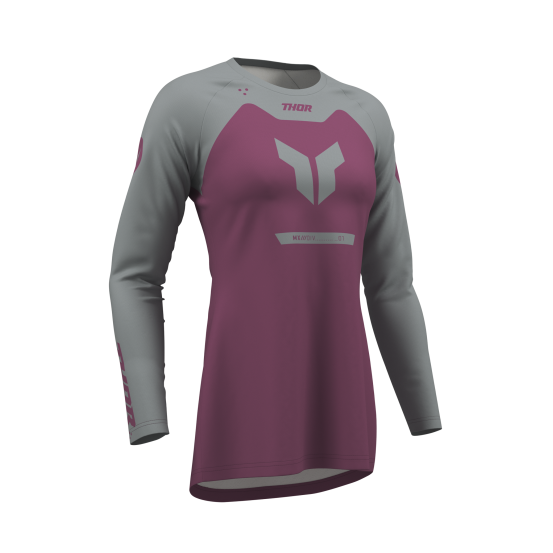 Maillot cross femme Thor 2026 Ridemode Menace - Violet Gris