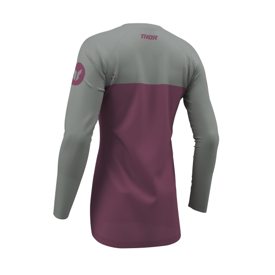 Maillot cross femme Thor 2026 Ridemode Menace - Violet Gris