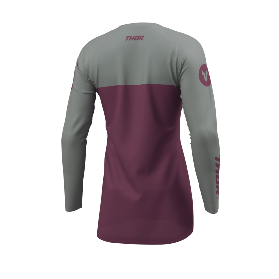 Maillot cross femme Thor 2026 Ridemode Menace - Violet Gris
