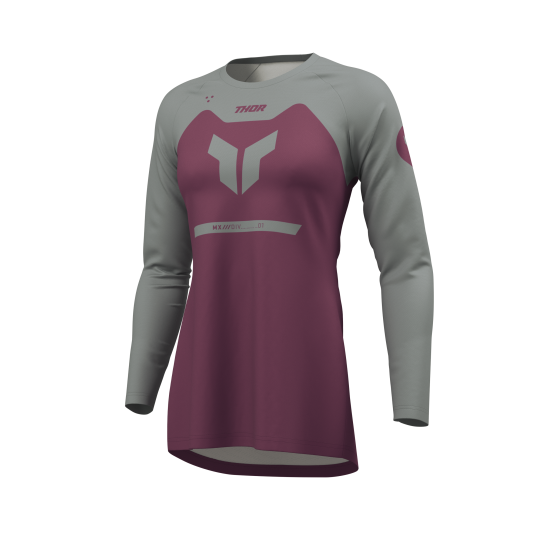 Maillot cross femme Thor 2026 Ridemode Menace - Violet Gris