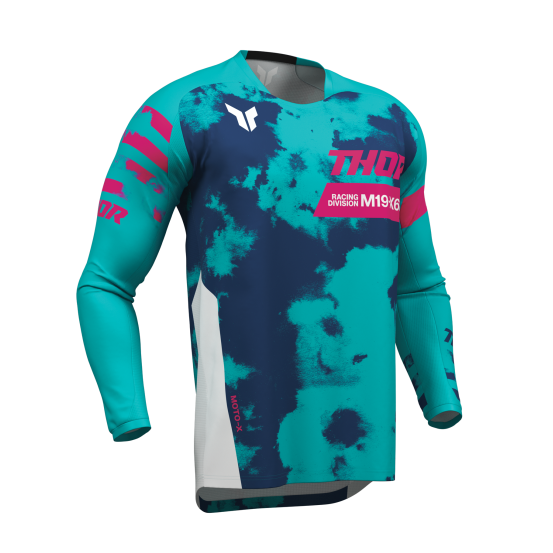 Maillot cross enfant Thor 2026 Launchmode Bleach - Bleu Rouge