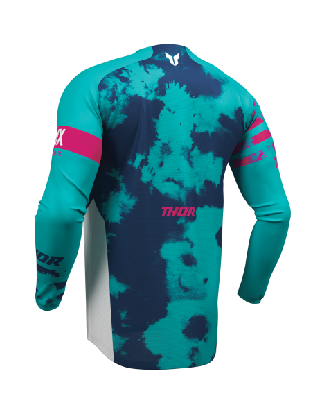 Maillot cross enfant Thor 2026 Launchmode Bleach - Bleu Rouge