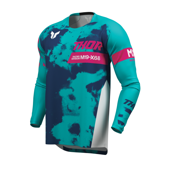 Maillot cross enfant Thor 2026 Launchmode Bleach - Bleu Rouge