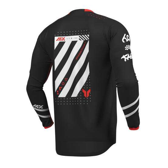 Maillot cross enfant Thor 2026 Launchmode Futura - Rouge Noir