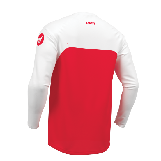 Maillot cross enfant Thor 2026 Ridemode Menace - Rouge Blanc