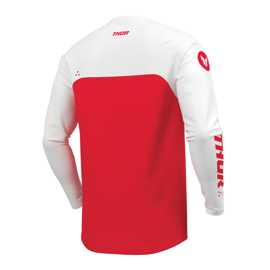 Maillot cross enfant Thor 2026 Ridemode Menace - Rouge Blanc