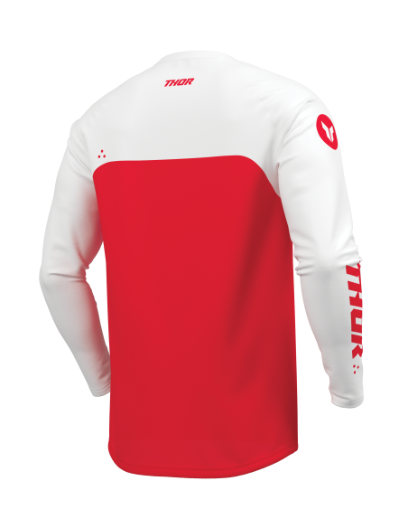 Maillot cross enfant Thor 2026 Ridemode Menace - Rouge Blanc
