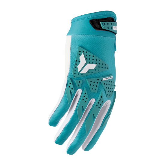 Gants cross femme Thor 2026 Launchmode XP - Bleu Blanc