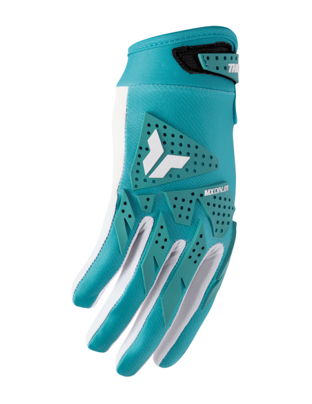 Gants cross femme Thor 2026 Launchmode XP - Bleu Blanc