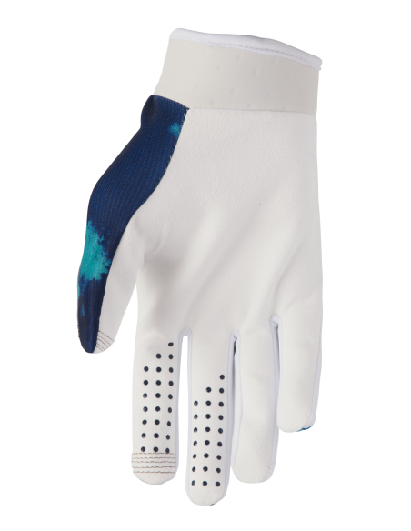 Gants cross enfant Thor 2026 Launchmode Bleach - Bleu Blanc