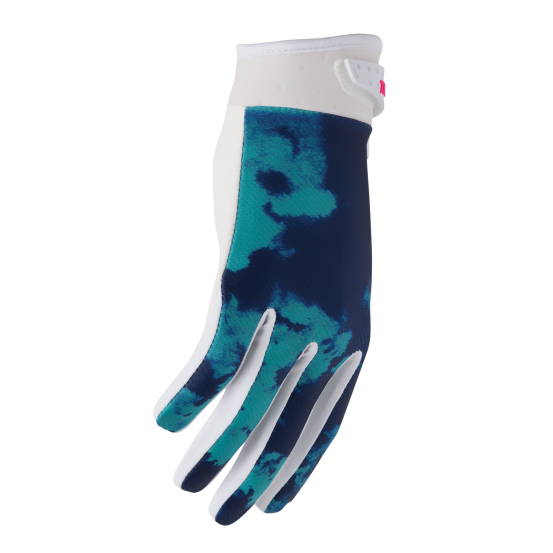Gants cross enfant Thor 2026 Launchmode Bleach - Bleu Blanc