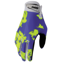 Gants cross enfant Thor 2026 Launchmode Bleach - Violet Jaune